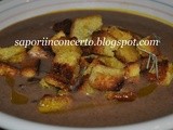 Pane allo zafferano in zuppa di borlotti