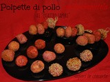 Polpette di pollo con barbabietola ai  quattro sapori 