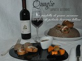 Quaglie  sapori d'autunno  in pastella di grano saraceno con sfere di polenta taragna tellina