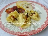 Ravioli alle pere con speck e aceto balsmico