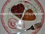 Risotto al cioccolato con arancia , melograno e sfoglia piccante