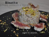 Risotto con triglie, pistacchi e limone