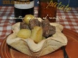 Spezzatino di manzo e patate in cestino di pane al rosmarino