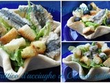 Trittico d'acciughe in Caesar salade