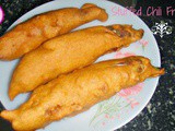 Stuffed Chili Fritters / Stuffed Milagai Bajji