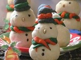 Eggless American Snowman Cookies for Christmas