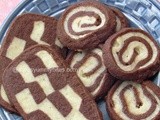 Eggless Pinwheel Cookies and  Checker board Cookies