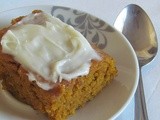 Eggless Pumpkin Bars with Cheese creame Frosting