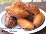 Jamaican Festival Fried Dumplings /  Khajura / Ghajura