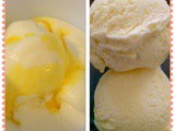 Homemade mango ice cream