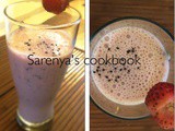 Strawberry chia seed milk shake