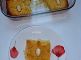 பஸ்பூஸா/முட்டையில்லாத ரவா கேக்/ Basbousa | Eggless Semolina Cake | Eggless Rava Cake