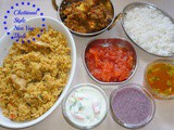 செட்டிநாடு ஸ்டைல் அசைவ தாளி/chettinad style non veg thali | thali recipes