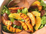 Grilled Peach Salad with Honey Vinaigrette