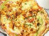 Naan Pizza Recipe (Garlic Naan Grilled Chicken Pizza)