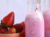 Strawberry Almond Milk Breakfast Smoothie(Love Potion - Valentine's Special)