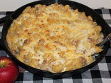 Apple and pork macaroni and cheese