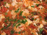 Baked shrimp with tomatoes and feta