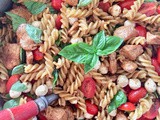 Balsamic chicken caprese pasta