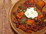 Bison, squash, and kidney bean chili