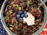 Blueberry bison chili