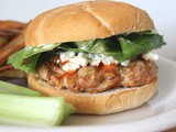 Buffalo chicken burgers {Secret Recipe Club}