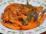 Cajun chicken and pepper pasta