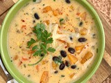 Cheddar butternut squash and black bean chowder