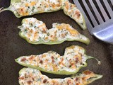 Cheese stuffed banana peppers