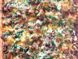 Cheesy Italian zucchini & turkey casserole