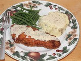 Chicken fried chicken with milk gravy {Secret Recipe Club}