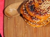 Chinese kabocha squash and sesame pancakes