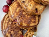 Cranberry gingerbread pancakes