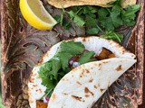 Curry barbecue chickpea and eggplant tacos