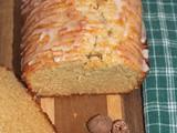 Glazed eggnog loaf cake