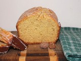 Glazed eggnog loaf cake