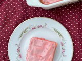 Glazed strawberry cake mix brownies