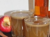 Hot buttered spiced apple cider with rum