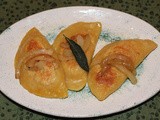 Kabocha squash and ricotta pierogi