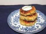 Lemon and chive kohlrabi fritters