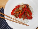 Mongolian beef and vegetable stir-fry