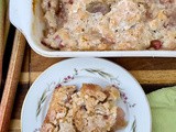 Old-fashioned magic rhubarb pudding cake