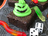 Oogie Boogie dark chocolate brownies #HalloweenTreatsWeek