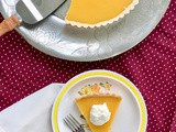 Passion fruit & blood orange curd tart