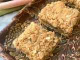 Rhubarb oatmeal bars