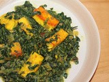 Saag paneer (with homemade paneer)