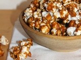Salted caramel popcorn with peanuts
