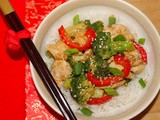 Sesame chicken and broccoli stir-fry