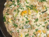 Skillet chicken and summer squash quinoa