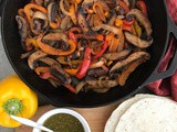 Skillet portabello mushroom fajitas